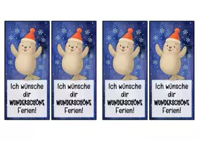 Vorschau - Anderer Materialtyp - Robbenklasse Lesezeichen zu Weihnachten - Seite 1