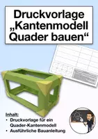 Vorschau - Mal- und Bastelvorlagen - Materialpaket "Kantenmodelle Quader und Würfel bauen" - Seite 3