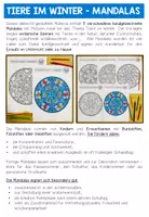Vorschau - Mal- und Bastelvorlagen - Tiere im Winter - Mandalas (5 Malvorlagen) - Seite 1