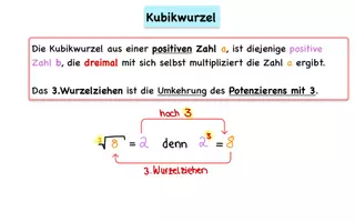 Vorschau - Merkblätter - Merksätze Quadratwurzel und Kubikwurzel - Seite 1
