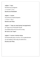Vorschau - Arbeitsblätter - Geometrie Trapez Drache Raute Merkkasten Aufgaben Lösungen - Seite 2