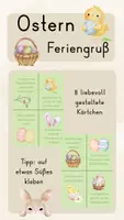 Vorschau - Anderer Materialtyp - Feriengrüße Ostern (liebevoll gestaltete Kärtchen) - Deckblatt