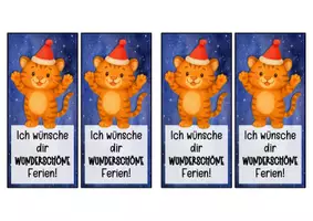 Vorschau - Anderer Materialtyp - Tigerklasse Lesezeichen zu Weihnachten - Seite 1