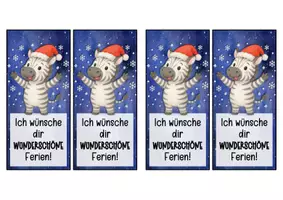 Vorschau - Anderer Materialtyp - Zebraklasse Lesezeichen zu Weihnachten - Seite 1
