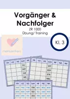 Vorschau - Aufgabenkarten - Vorgänger, Nachfolger ZR 1000 - Deckblatt