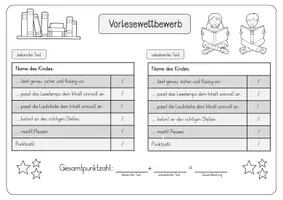 Vorschau - Arbeitsblätter - Vorlesewettbewerb Bewertungskriterien - Seite 2