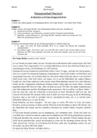 Vorschau - Klassenarbeiten - Klassenarbeit Inhaltsangabe "Der kluge Richter" - Deckblatt