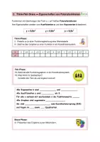 Vorschau - Stationenlernen - Eigenschaften von Potenzfunktionen - Erarbeitung nach Think-Pair-Share-Methode - Seite 1