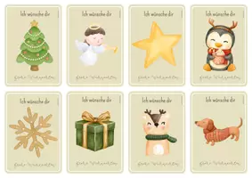 Vorschau - Bildkarten - weihnachtliche Grüße (Frohe Weihnachten) - Deckblatt