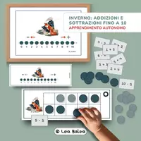 anteprima - Esperimenti - INVERNO: Kit Addizioni e Sottrazioni entro il 10. - Pagina di copertina