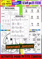 Aperçu - Feuilles d'exercices - Aventures Joyeuses – Activités pour Petits Curieux - Page de couverture
