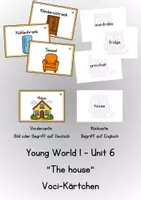 Vorschau - Bildkarten - Voci-Kärtchen Young World 1 Unit 6 "The house" - Klett - Deckblatt