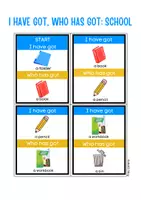 Vorschau - Bildkarten - I HAVE GOT, WHO HAS GOT: SCHOOL - Seite 1