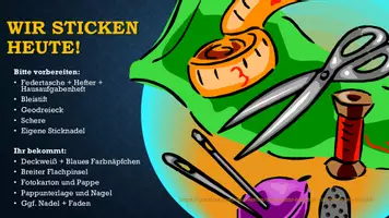 Vorschau - Mal- und Bastelvorlagen - Gestickte Weihnachtskarten - das besondere Kunstprojekt! - Seite 1