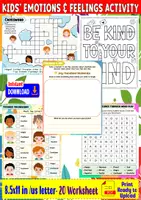 Aperçu - Feuilles d'exercices - Kids’ Emotions & Feelings Activity Workbook - Page de couverture