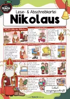 Vorschau - Arbeitsblätter - Nikolaus - Lese- & Abschreibkartei - SAS - Deckblatt