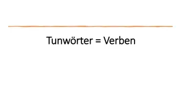 Vorschau - Präsentationen/Tafelbilder - PowerPointPräsentation: Verben - Deckblatt