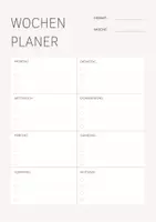Vorschau - Anderer Materialtyp - Wochenplan für Schüler - Deckblatt