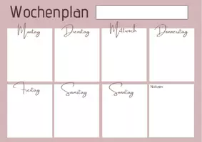 Vorschau - Anderer Materialtyp - Wochenplan für Schüler - Seite 1