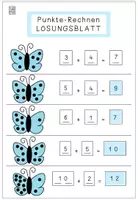 Vorschau - Arbeitsblätter - Addieren mit Punktebildern (Schmetterling) | Differenziert + Selbstkontrolle - Seite 3
