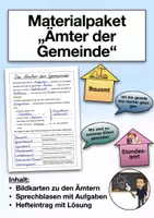 Vorschau - Arbeitsblätter - Materialpaket "Ämter der Gemeinde" (Sachunterricht) - Deckblatt