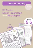 Vorschau - Arbeitsblätter - Leseförderung – lesen, ausmalen und Rätselspaß - Deckblatt