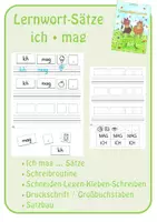 Vorschau - Fördermaterial/Inklusion - Lernwort-Sätze: Ich mag ... . - Deckblatt