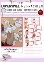 Vorschau - Spiele - Lupenspiel Weihnachten - visuelle Wahrnehmung - Deckblatt