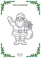 Vista previa - Manualidades / Dibujos para colorear - Una navidad llena de color, Mini libro navideño para colorear - página 2