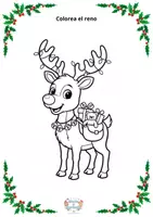 Vista previa - Manualidades / Dibujos para colorear - Una navidad llena de color, Mini libro navideño para colorear - página 3