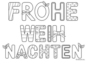 Vorschau - Mal- und Bastelvorlagen - Frohe Weihnachten - Girlande🎄 - Seite 2