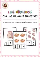 Vista previa - Refuerzo / NEE / Materiales de apoyo - Animales terrestres - LOS NÚMEROS - Portada