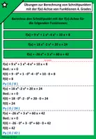 Vorschau - Arbeitsblätter - Schnittpunkt mit der y-Achse | Funktionen 4. Grades - Seite 2