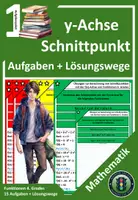 Vorschau - Arbeitsblätter - Schnittpunkt y-Achse | 15 Aufgaben & Lösung (3 Levels) - Deckblatt