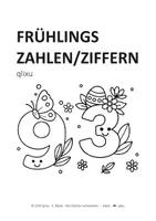 Vorschau - Arbeitsblätter - FRÜHLINGS-ZAHLEN ZIFFERN ALS AUSMALVORLAGE - Deckblatt