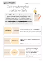 Vorschau - Arbeitsblätter - Zeichensetzung bei wörtlicher Rede - Merkblatt & Übungen - Seite 2