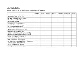 Vorschau - Arbeitsblätter - Übung Wortarten erkennen - Seite 2