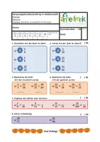Vorschau - Arbeitsblätter - Brüche erweitern & kürzen - Hausaufgabenüberprüfung - Seite 1