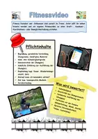Vorschau - Arbeitsblätter - Fitnessvideo erstellen - Arbeitsauftrag & Bewertungsbogen - Deckblatt