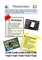 Vorschau - Arbeitsblätter - Fitnessvideo erstellen - Arbeitsauftrag & Bewertungsbogen - Seite 2