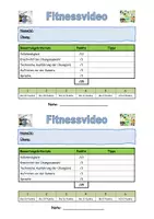 Vorschau - Arbeitsblätter - Fitnessvideo erstellen - Arbeitsauftrag & Bewertungsbogen - Seite 1