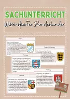 Vorschau - Unterrichtsreihen - Wissenskartei Bundesländer Deutschland Wappen (groß) - Deckblatt