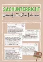 Vorschau - Unterrichtsreihen - Wissenskartei Bundesländer Deutschland Umrisse (klein) - Deckblatt