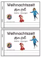 Vorschau - Arbeitsblätter - Arbeitsheft (Mini Buch) - Mathe Weihnachtszeit (3. Klasse) - Deckblatt