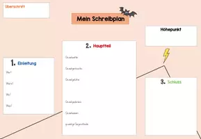 Vorschau - Arbeitsblätter - Gruselgeschichte - Mein Schreibplan - Seite 1