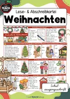 Vorschau - Arbeitsblätter - Weihnachtszeit - Lese- & Abschreibkartei - SAS - Deckblatt