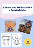 Vorschau - Mal- und Bastelvorlagen - Advent und Weihnachten – Fensterbilder - Deckblatt