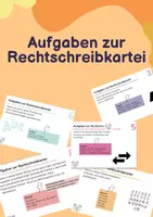 Vorschau - Arbeitsblätter - Aufgaben zur Rechtschreibkartei - Deckblatt