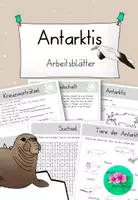 Vorschau - Arbeitsblätter - Antarktis Arbeitsblätter❄️ - 2./3. Klasse - Deckblatt