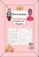 Vorschau - Arbeitsblätter - Dornröschen - Lesetext & Aufgaben - Leseverständnis - Märchen - Deckblatt
